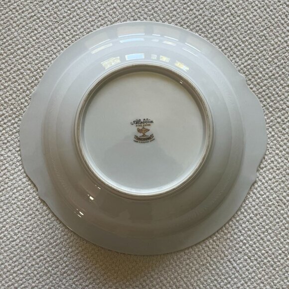 Aladdin Fine China Dresdenia Floral Round Serving Bowl with Gold Trim 10" x 9.5" - Picture 4 of 4